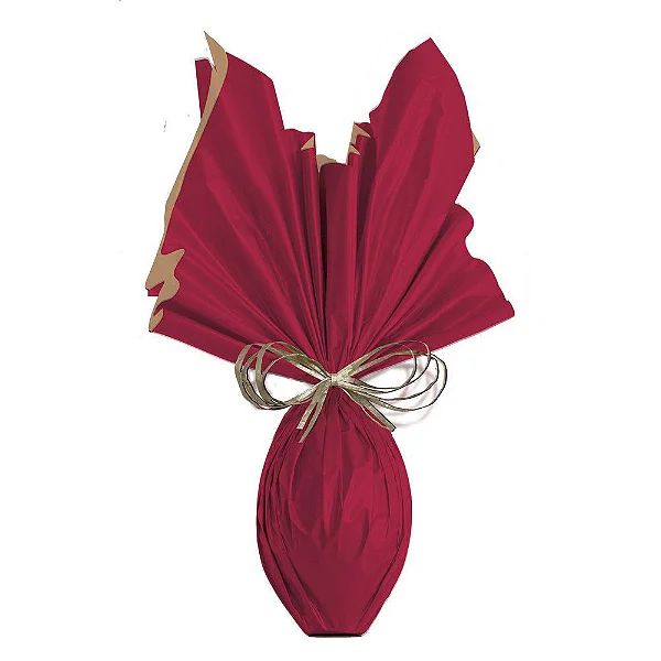 FOLHA DOUBLE FACE ACETINADO EMBALAR OVO CEREJA/OURO 69X89 C/25 UND