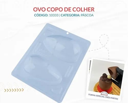 FORMA ESPECIAL OVO DE COLHER C/3 PARTES