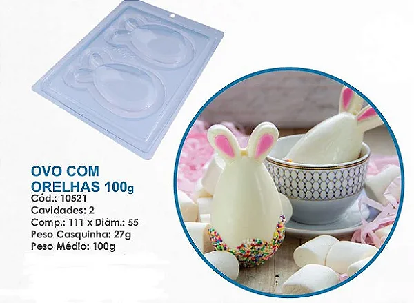 FORMA ESPECIAL TRADICIONAL OVO COM ORELHAS 100G