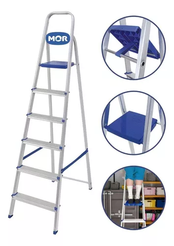 ESCADA ALUMINIO 6 DEGRAUS USO/DOMESTICO 5104