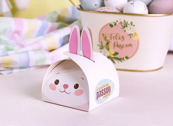 CARTAO VALISE 4DOCES COELHO PASCOA BASICA 6X8X8 C/10 C4752