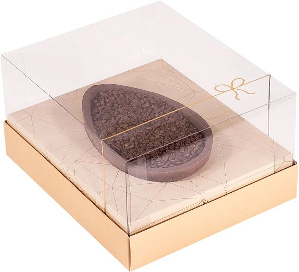 CAIXA OVO 150/250GR OFF WHITE/CARAMELO 9X16X12 UNID C4611