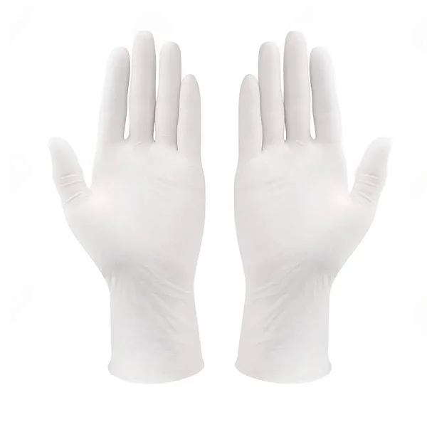 LUVA NITRILICA WHITE M S/PO C/100 UND