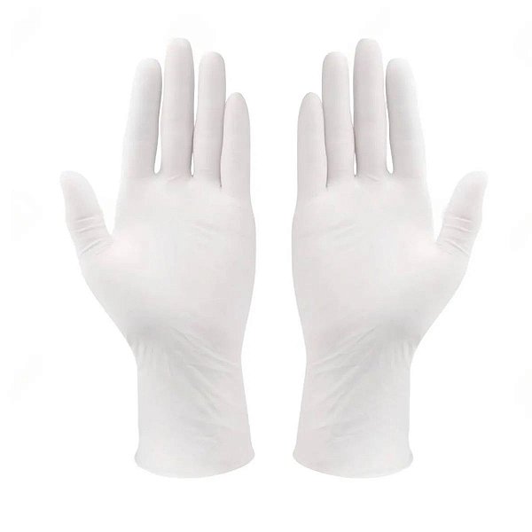 LUVA NITRILICA WHITE M S/PO C/100 UND