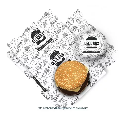 PAPEL ACOPLADO MONO BURGUER RIO BRANCO 18 GR 30X38 C/400