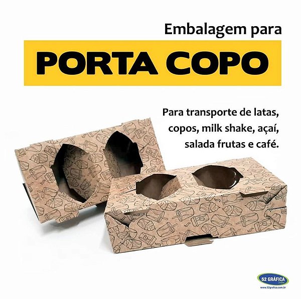 PORTA COPOS C/50 PARA 2 UNIDADES