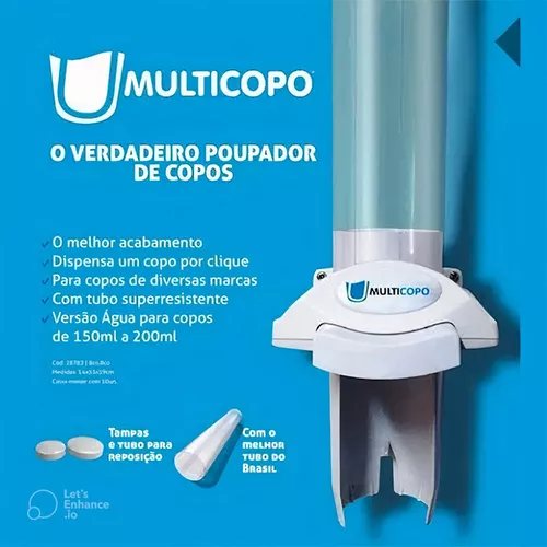 DISPENSER COPO 150/180/200ML BRANCO NOBRE