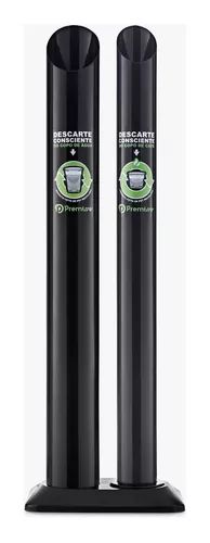 LIXEIRA ECO COPO AGUA/CAFE COR PRETA - REF 340282-02