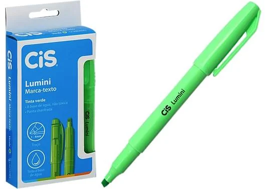 MARCADOR TEXTO VERDE CIS LUMINI UND
