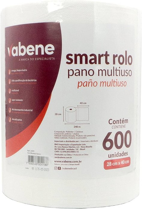 PANO MULTIUSO 28CMX240 METROS BRANCO C/600 UND