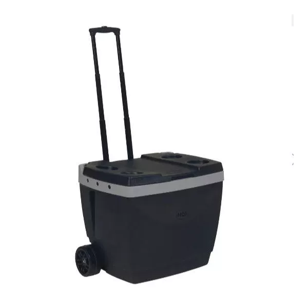 CAIXA TERMICA 42 LITROS PRETA COM RODAS - MOR