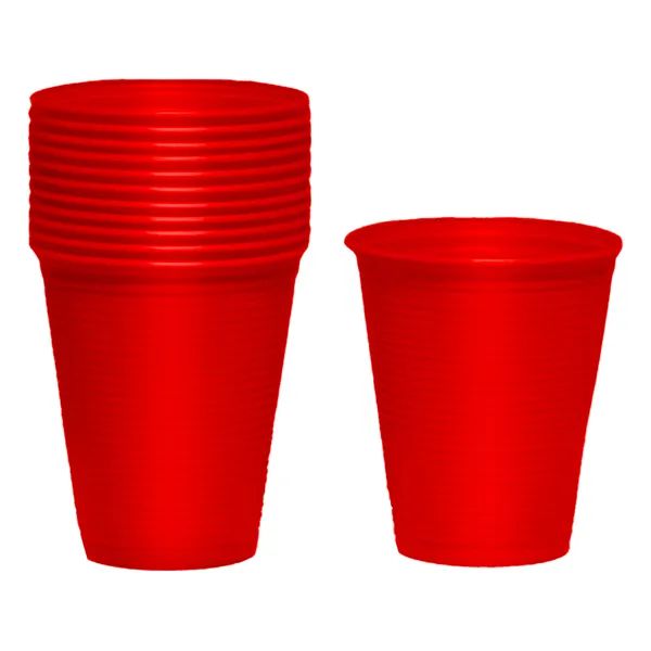 COPO 200ML BIODEGRADAVEL VERMELHO C/50