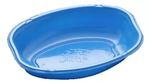 CUMBUCA OVAL BIODEGRADAVEL AZUL C/10