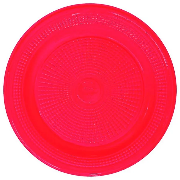 PRATO 15CM BIODEGRADAVEL REDONDO RASO ROSA NEON C/10