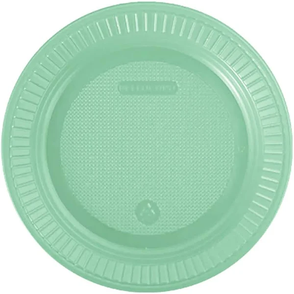 PRATO 15CM BIODEGRADAVEL REDONDO RASO VERDE CANDY C/10