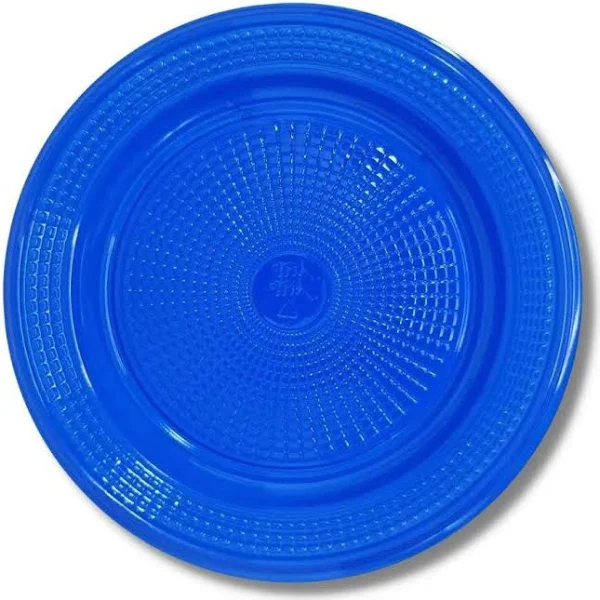 PRATO 15CM BIODEGRADAVEL REDONDO RASO AZUL ESCURO C/10
