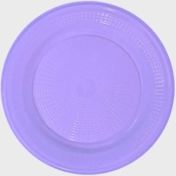 PRATO 15CM BIODEGRADAVEL REDONDO RASO LILAS C/10