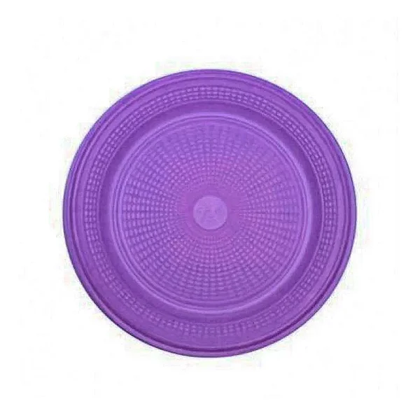 PRATO 15CM BIODEGRADAVEL REDONDO RASO ROXO C/10