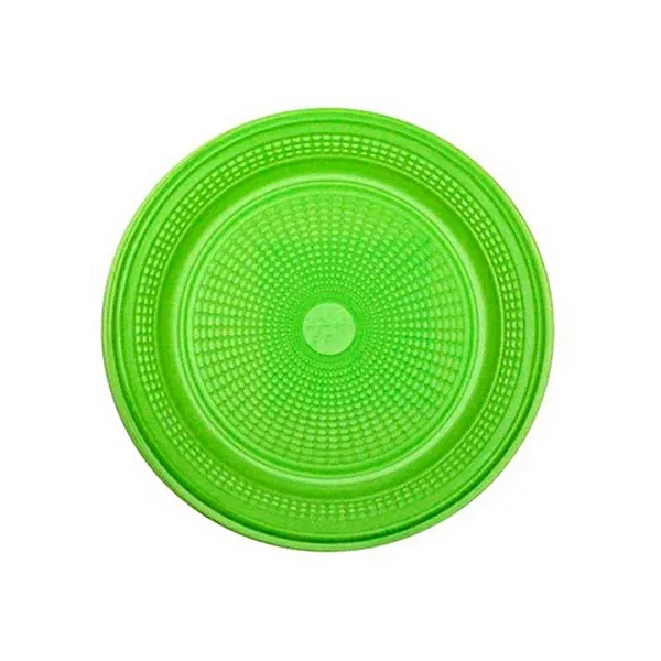 PRATO 15CM BIODEGRADAVEL REDONDO RASO VERDE C/10