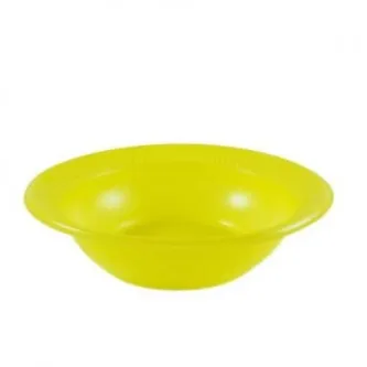 PRATO 15CM BIODEGRADAVEL REDONDO FUNDO AMARELO C/10