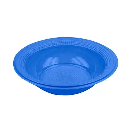 PRATO 15CM BIODEGRADAVEL REDONDO FUNDO AZUL C/10