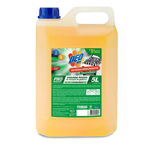 DESENGORDURANTE CONCENTRADO REMOCAO GORDURAS 5 LITROS