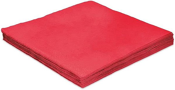 GUARDANAPO VERMELHO FOLHA DUPLA 32X32 CM C/20 UND