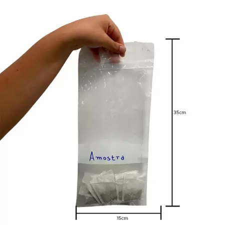 SACO AMOSTRA TARJA 15X35 0,10 C/500