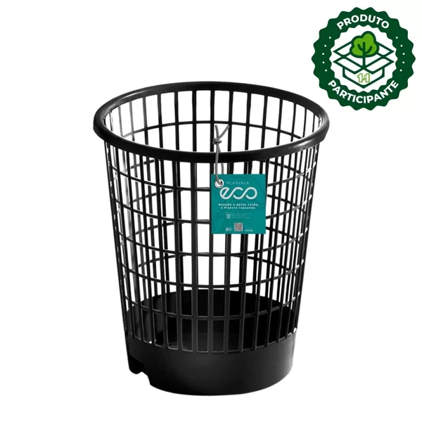 CESTO VAZADO PARA PAPEL COR PRETA