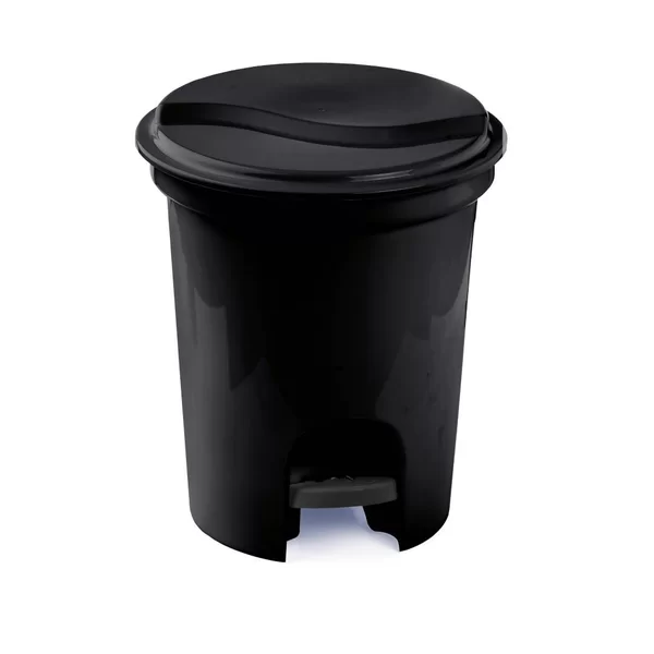 LIXEIRA C/ PEDAL 6,5LTS PEDAL COR BRANCA/PRETA