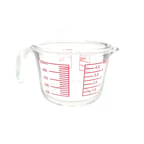 JARRA MEDIDORA VIDRO 500ML TRANSPARENTE