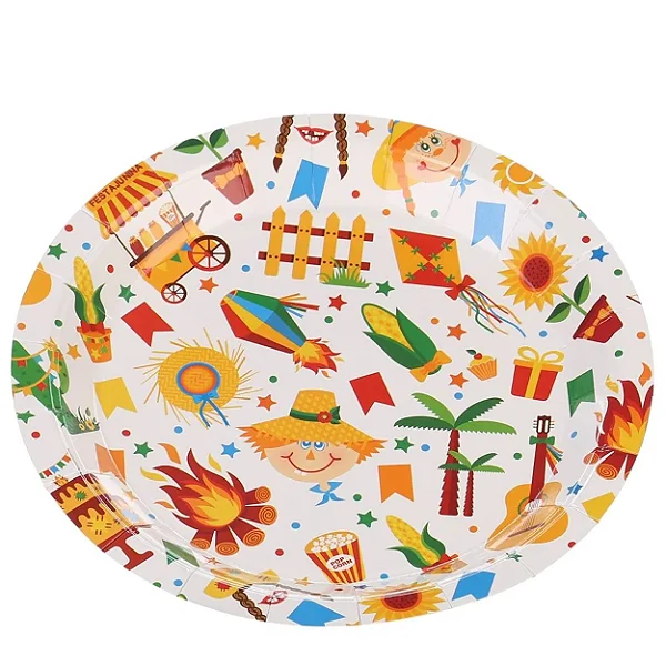 PRATO PAPEL FESTA JUNINA C/10