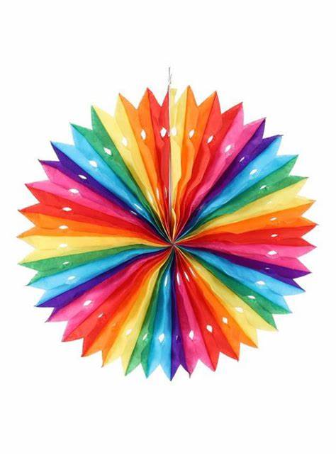 GUIRLANDA JUNINA COLORIDA REDONDA 40CM