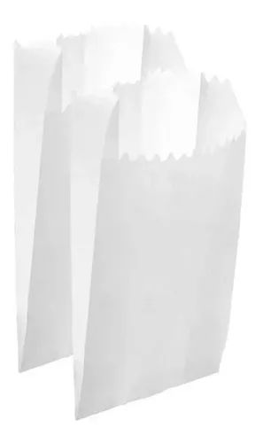 SACO PIPOCA BRANCO N.5 10,5X15 C/500 UND