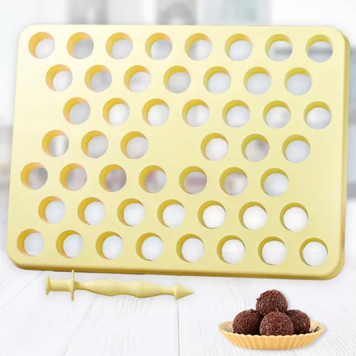 PLACA PORCIONADORA C/ EMPURRADOR 2 EM 1 AMARELA 18gr