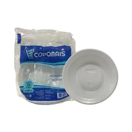 PRATO 15CM FUNDO C/ 10 UN