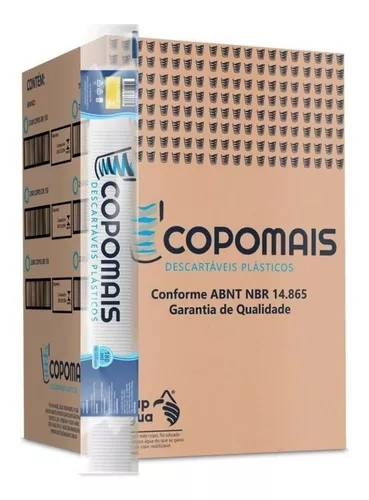 COPO DESCART, 300ML PS TRANSP. 100 UN