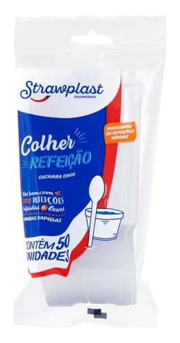 COLHER REFEICAO CRISTAL C/50 UND CSC-603 STRAWPLAST