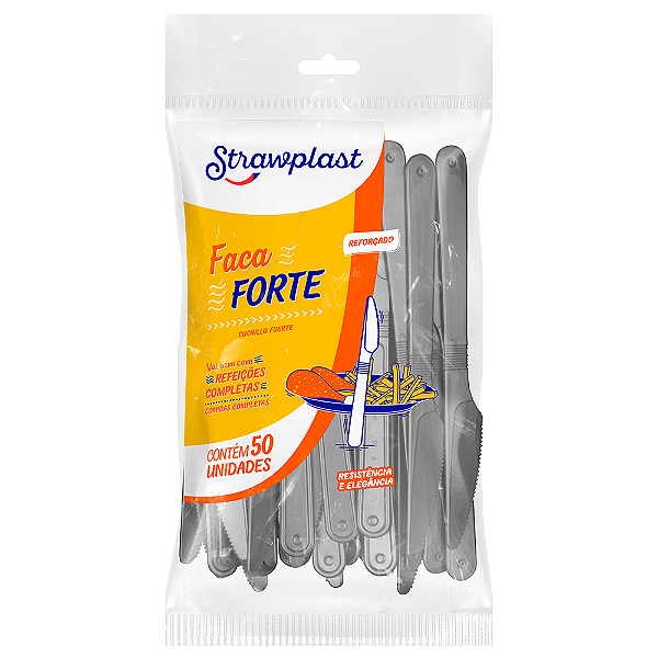 FACA FORTE PRATA C/50 UND