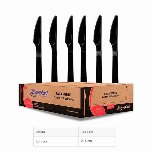 FACA FORTE PRETA GRANEL C/500 UND