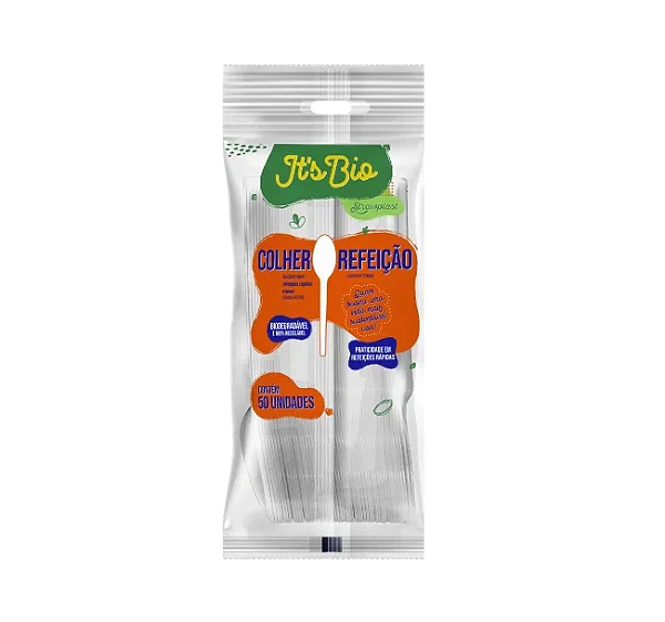 COLHER REFEICAO IT'S BIO CRISTAL C/50 UND