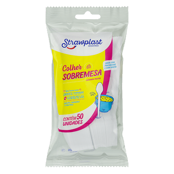 COLHER FESTA BRANCA C/50 UND