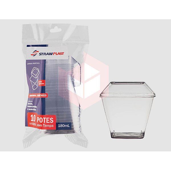 TAMPA ACRIL. POTE 180ML CR C/10 TP180