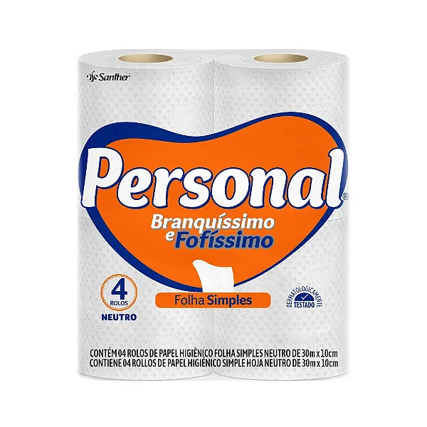 PAPEL HIGIENICO PERSONAL FOLHA SIMPLES 4X30MTS