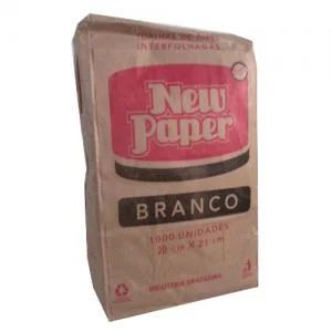 TOALHA DE PAPEL INTERF BRANCO 20X21 C/1000 UN NEW PAPER