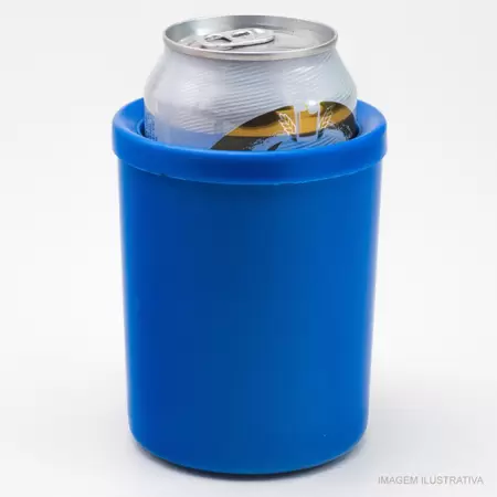 PORTA LATA 350ML PLASTICO AZUL