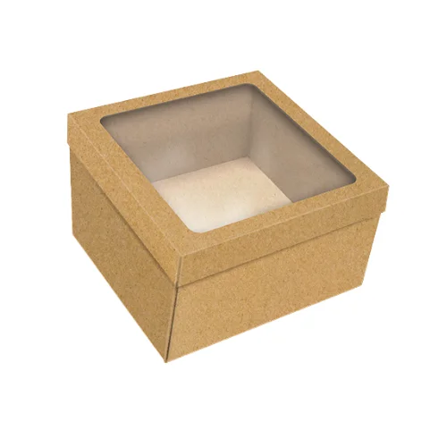 CAIXA KRAFT COM TAMPA VISOR 22X22X18CM