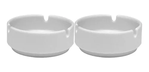 Cinzeiro de Porcelana Branco 8cm