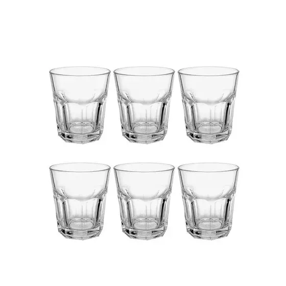 Copos de Vidro Faces 50 ml Lyor C/ 6