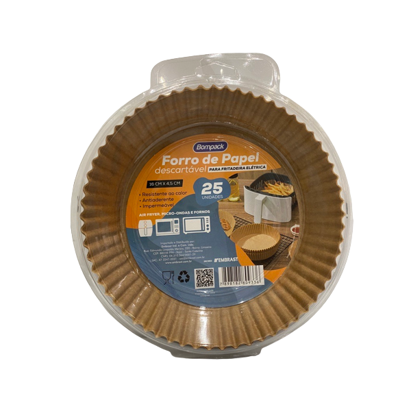 FORRO REDONDO PAPEL PARA AIR FRYER C/25